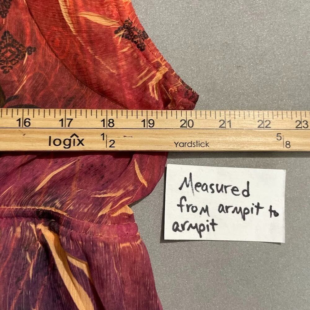 Unity Size Xl Sheer Sublimation Tunic Top Boho Fa… - image 7